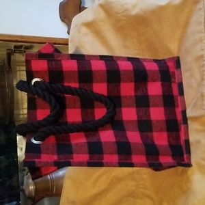 Buffalo plaid tote